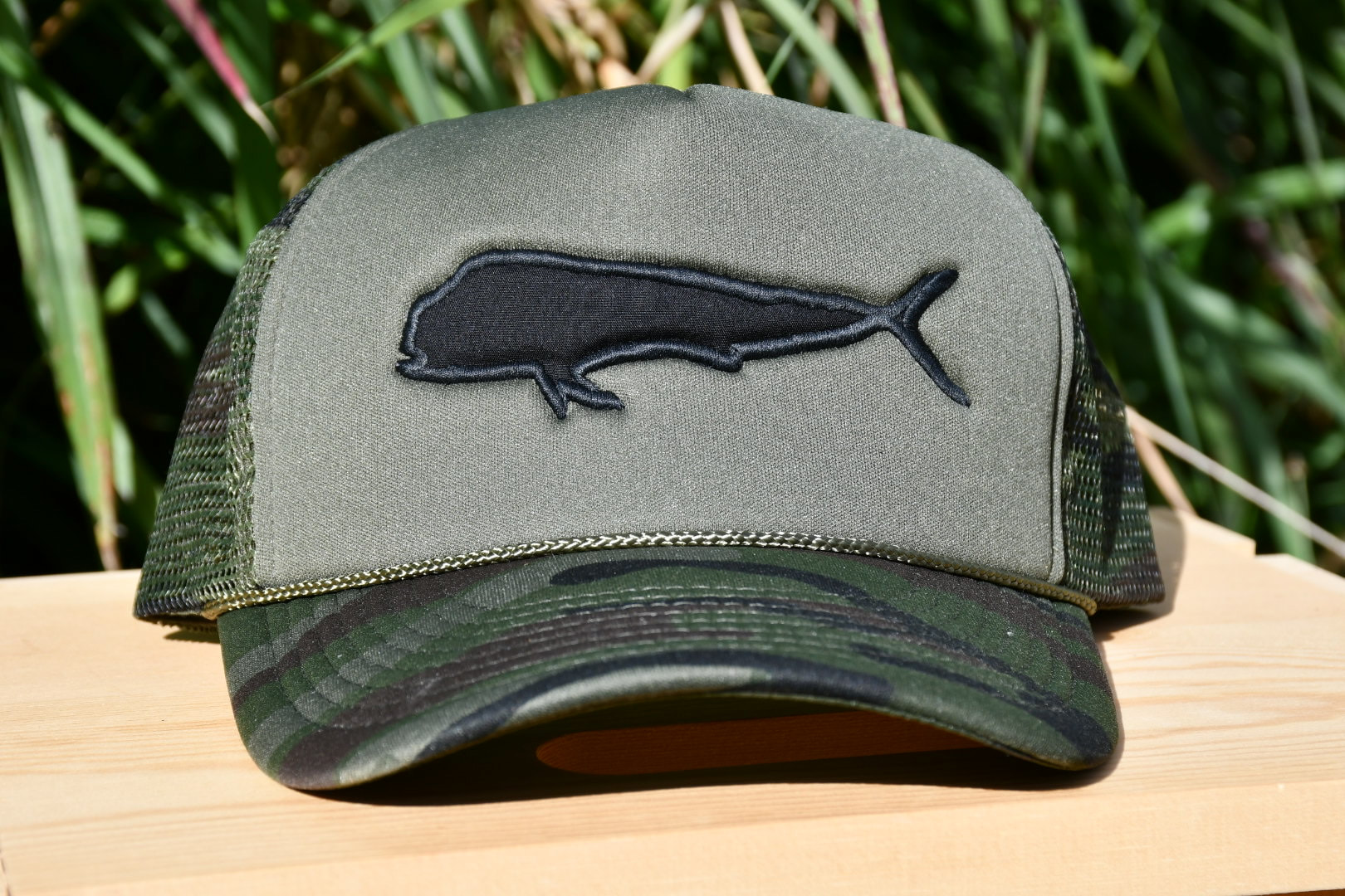 Mahi Mahi Fishing Hat | Fishing Trucker Hats | Dolphin Hat Gray
